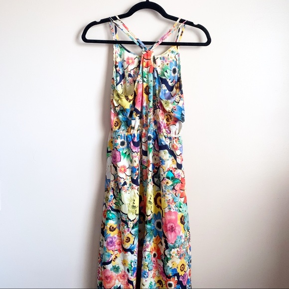West 36th• artsy colorful floral print maxi dress - Picture 5 of 8